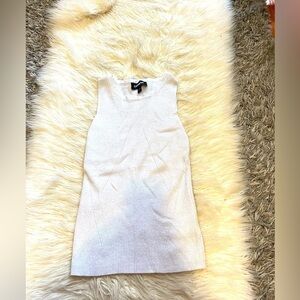 Sleeveless white glitter  Knit Top